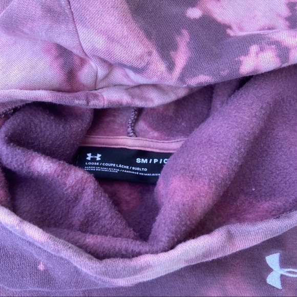 Under Armour purple bleach dyed hoodie Small - Picture 8 of 9